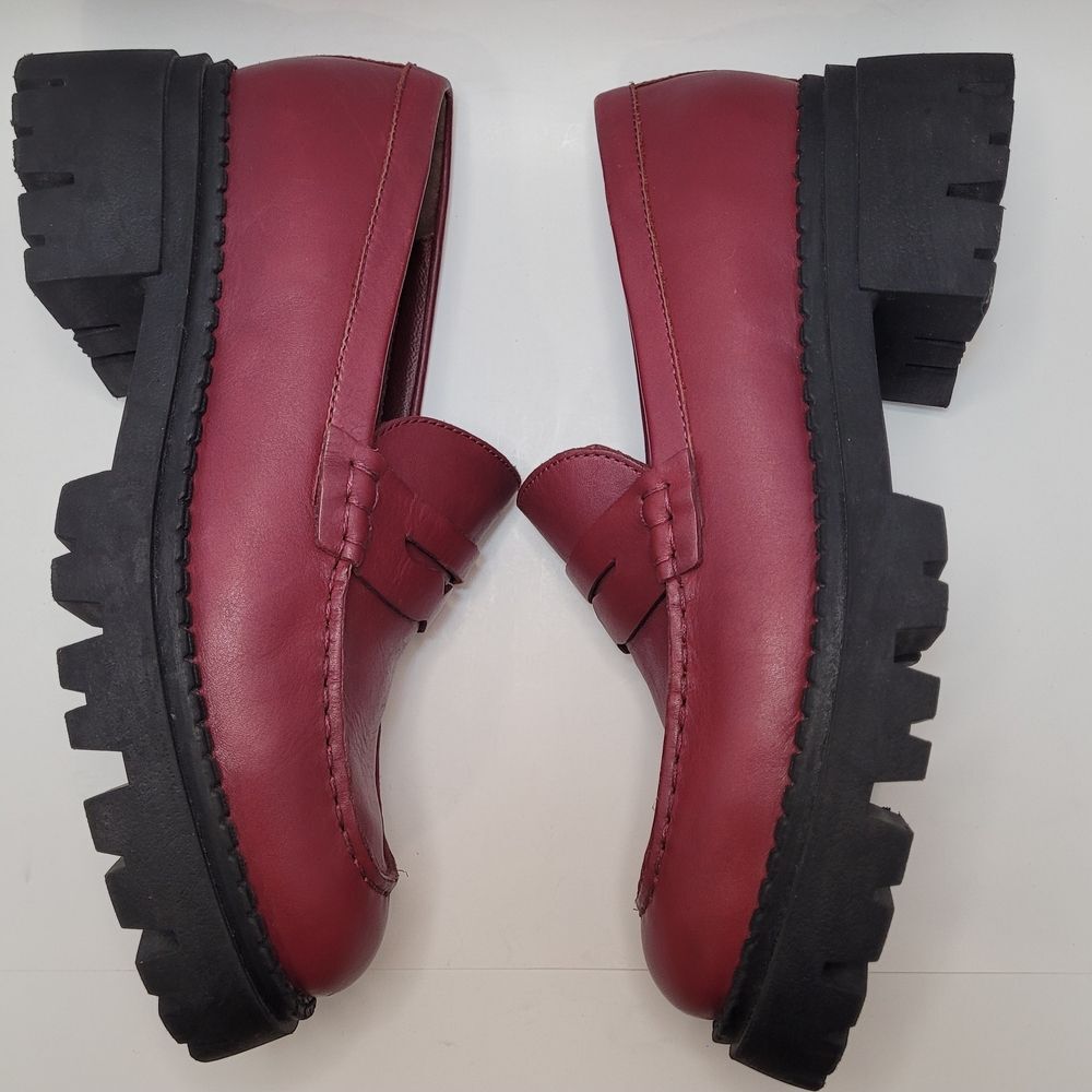 Free People Burgundy Loafers - Picture 4 of 8